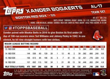 2017 Topps American League Standouts #AL-17 Xander Bogaerts Back