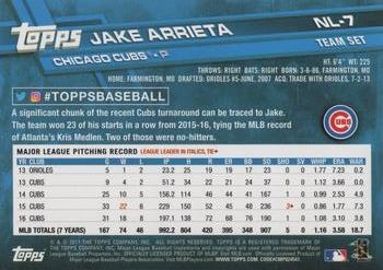 2017 Topps National League Standouts #NL-7 Jake Arrieta Back