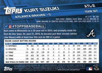 2017 Topps Atlanta Braves #ATL-2 Kurt Suzuki Back