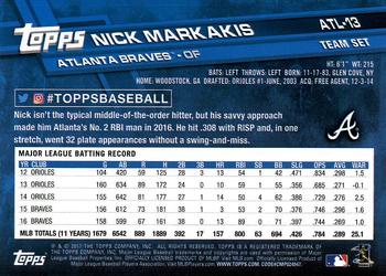 2017 Topps Atlanta Braves #ATL-13 Nick Markakis Back
