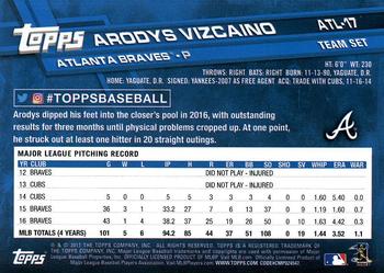 2017 Topps Atlanta Braves #ATL-17 Arodys Vizcaino Back