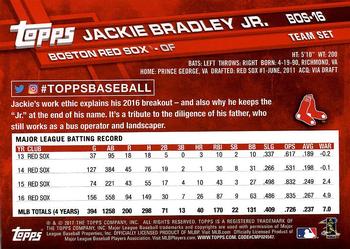 2017 Topps Boston Red Sox #BOS-16 Jackie Bradley Jr. Back