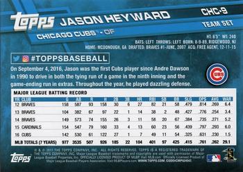 2017 Topps Chicago Cubs #CHC-9 Jason Heyward Back