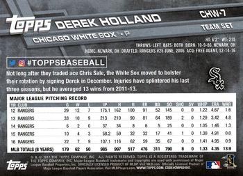 2017 Topps Chicago White Sox #CHW-7 Derek Holland Back