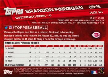 2017 Topps Cincinnati Reds #CIN-15 Brandon Finnegan Back