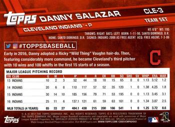 2017 Topps Cleveland Indians #CLE-3 Danny Salazar Back