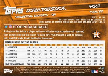 2017 Topps Houston Astros #HOU-7 Josh Reddick Back