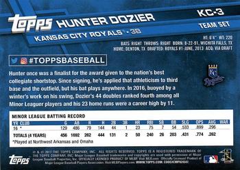 2017 Topps Kansas City Royals #KC-3 Hunter Dozier Back