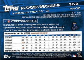 2017 Topps Kansas City Royals #KC-8 Alcides Escobar Back