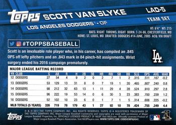 2017 Topps Los Angeles Dodgers #LAD-5 Scott Van Slyke Back