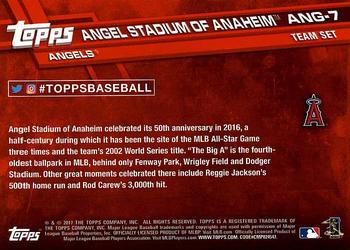 2017 Topps Los Angeles Angels #ANG-7 Angel Stadium of Anaheim Back