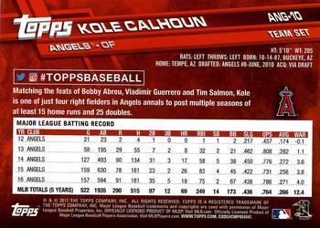 2017 Topps Los Angeles Angels #ANG-10 Kole Calhoun Back