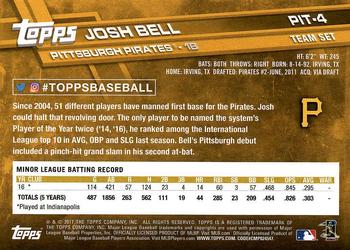 2017 Topps Pittsburgh Pirates #PIT-4 Josh Bell Back