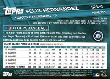 2017 Topps Seattle Mariners #SEA-4 Felix Hernandez Back