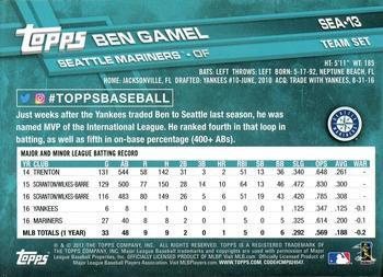 2017 Topps Seattle Mariners #SEA-13 Ben Gamel Back
