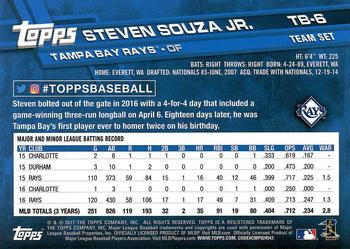 2017 Topps Tampa Bay Rays #TB-6 Steven Souza Jr. Back
