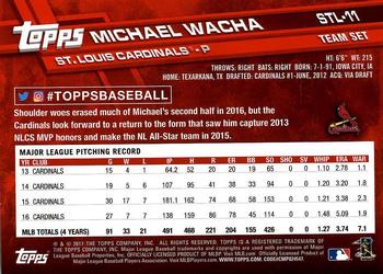 2017 Topps St. Louis Cardinals #STL-11 Michael Wacha Back