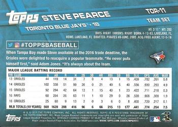 2017 Topps Toronto Blue Jays #TOR-11 Steve Pearce Back