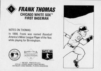 1992 Barry Colla Frank Thomas #5 Frank Thomas Back