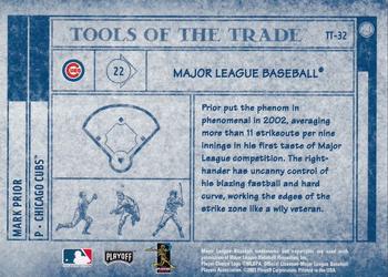 2003 Playoff Absolute Memorabilia - Tools of the Trade #TT-32 Mark Prior Back