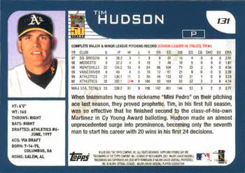2001 Topps Opening Day #131 Tim Hudson Back