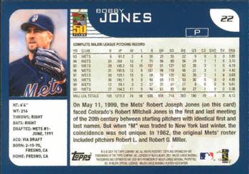 2001 Topps Opening Day #22 Bobby Jones Back