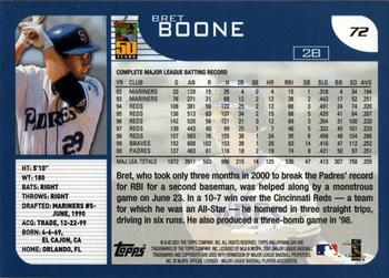 2001 Topps Opening Day #72 Bret Boone Back
