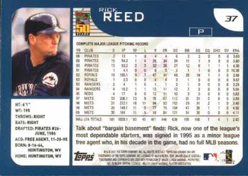 2001 Topps Opening Day #37 Rick Reed Back