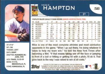 2001 Topps Opening Day #56 Mike Hampton Back