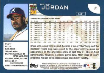2001 Topps Opening Day #7 Brian Jordan Back