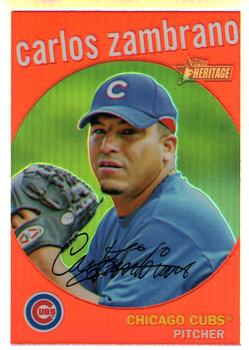 2008 Topps Chrome - 2008 Topps Heritage Chrome Refractors #C170 Carlos Zambrano Front