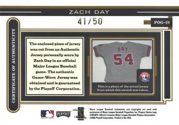 2003 Playoff Piece of the Game - Gold #POG-19 Zach Day Back