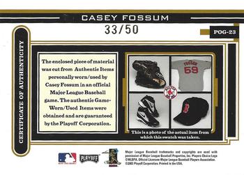 2003 Playoff Piece of the Game - Gold #POG-23 Casey Fossum Back
