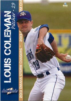 2013 Brandt Omaha Storm Chasers #18 Louis Coleman Front