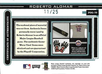 2003 Playoff Piece of the Game - Platinum #POG-79 Roberto Alomar Back
