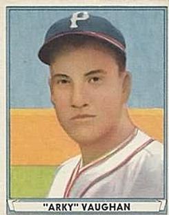 1941 Play Ball #10 Arky Vaughan Front