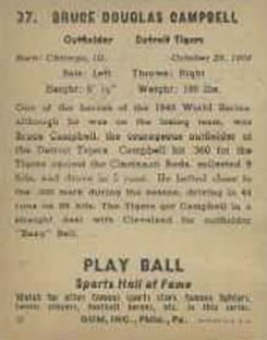 1941 Play Ball #37 Soupy Campbell Back