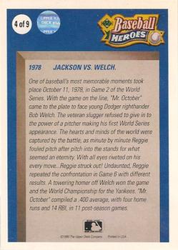 1990 Upper Deck - Baseball Heroes: Reggie Jackson #4 Reggie Jackson Back