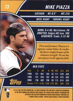 2001 Topps Reserve #73 Mike Piazza Back