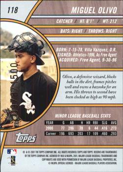 2001 Topps Reserve #118 Miguel Olivo Back