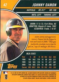 2001 Topps Reserve #42 Johnny Damon Back