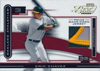 2003 Playoff Piece of the Game - Prime #POG-30 Eric Chavez Front