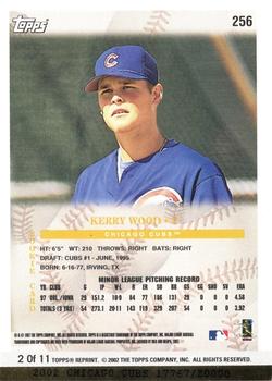 2002 Topps Wrigley Field Edition #2 Kerry Wood Back