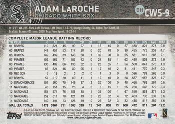 2015 Topps Chicago White Sox #CWS-9 Adam LaRoche Back