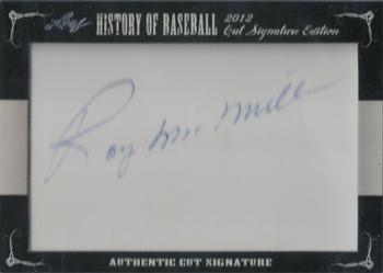 2012 Leaf Cut Signature History of Baseball #NNO Roy McMillan Front
