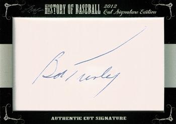 2012 Leaf Cut Signature History of Baseball #NNO Bob Turley Front