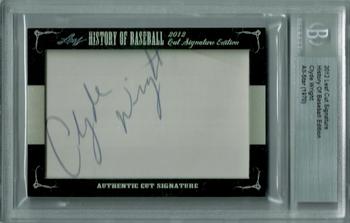 2012 Leaf Cut Signature History of Baseball #NNO Clyde Wright Front