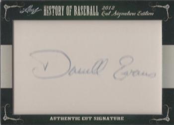 2012 Leaf Cut Signature History of Baseball #NNO Darrell Evans Front