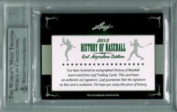 2012 Leaf Cut Signature History of Baseball #NNO Dick Groat Back