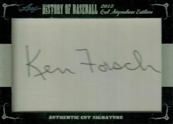 2012 Leaf Cut Signature History of Baseball #NNO Ken Forsch Front